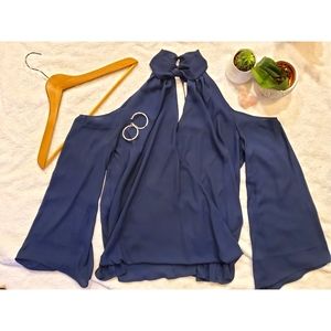 LUSH - Navy - M - blouse